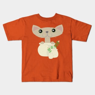 Cat In A Pot Kids T-Shirt